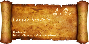 Latzer Vitéz névjegykártya
